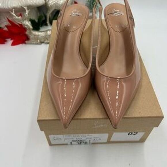 Christian louboutin women's sporty Kate 55 Patent Leather size 37.5 made Italy - Picture 6 of 11